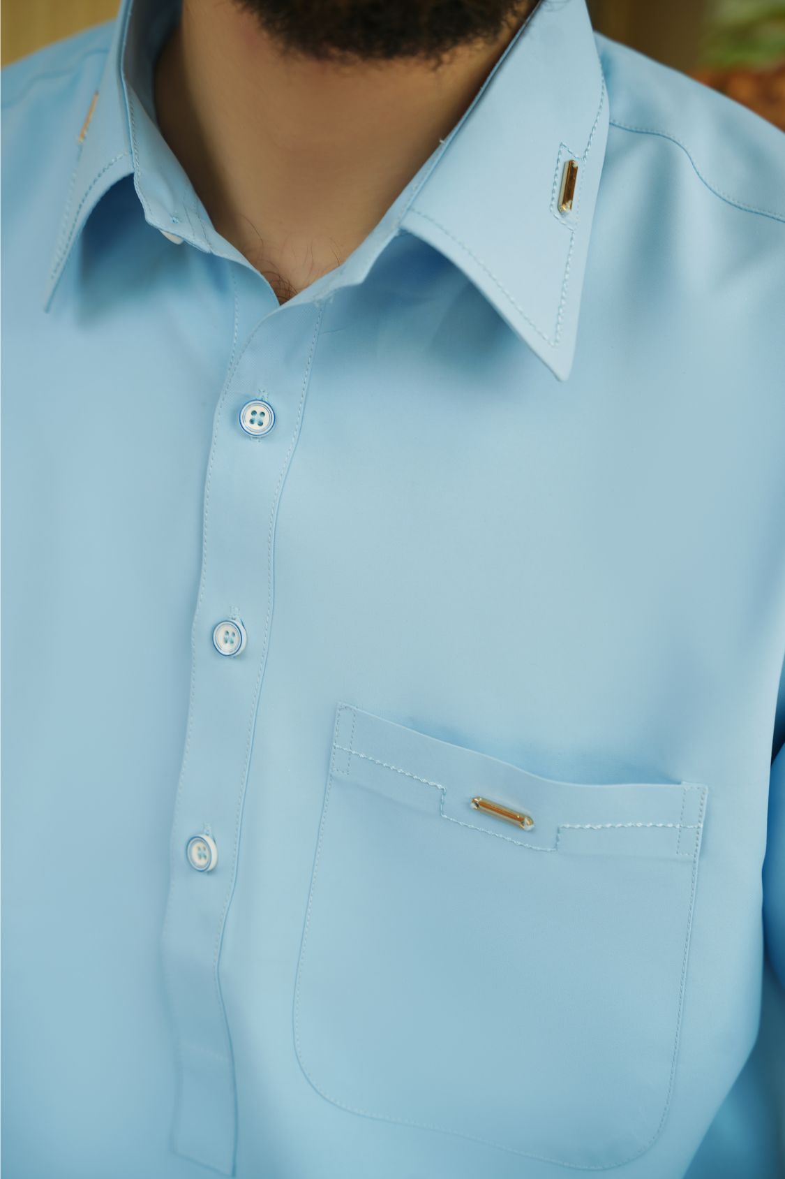 Sky Blue Stitched Shalwar Kameez