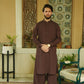 Cognac Stitched Shalwar Kameez (Ban Collar)