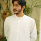 Stark White Stitched Shalwar Kameez (Ban Collar)
