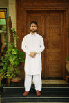 Eggshell White Stitched Shalwar Kameez
