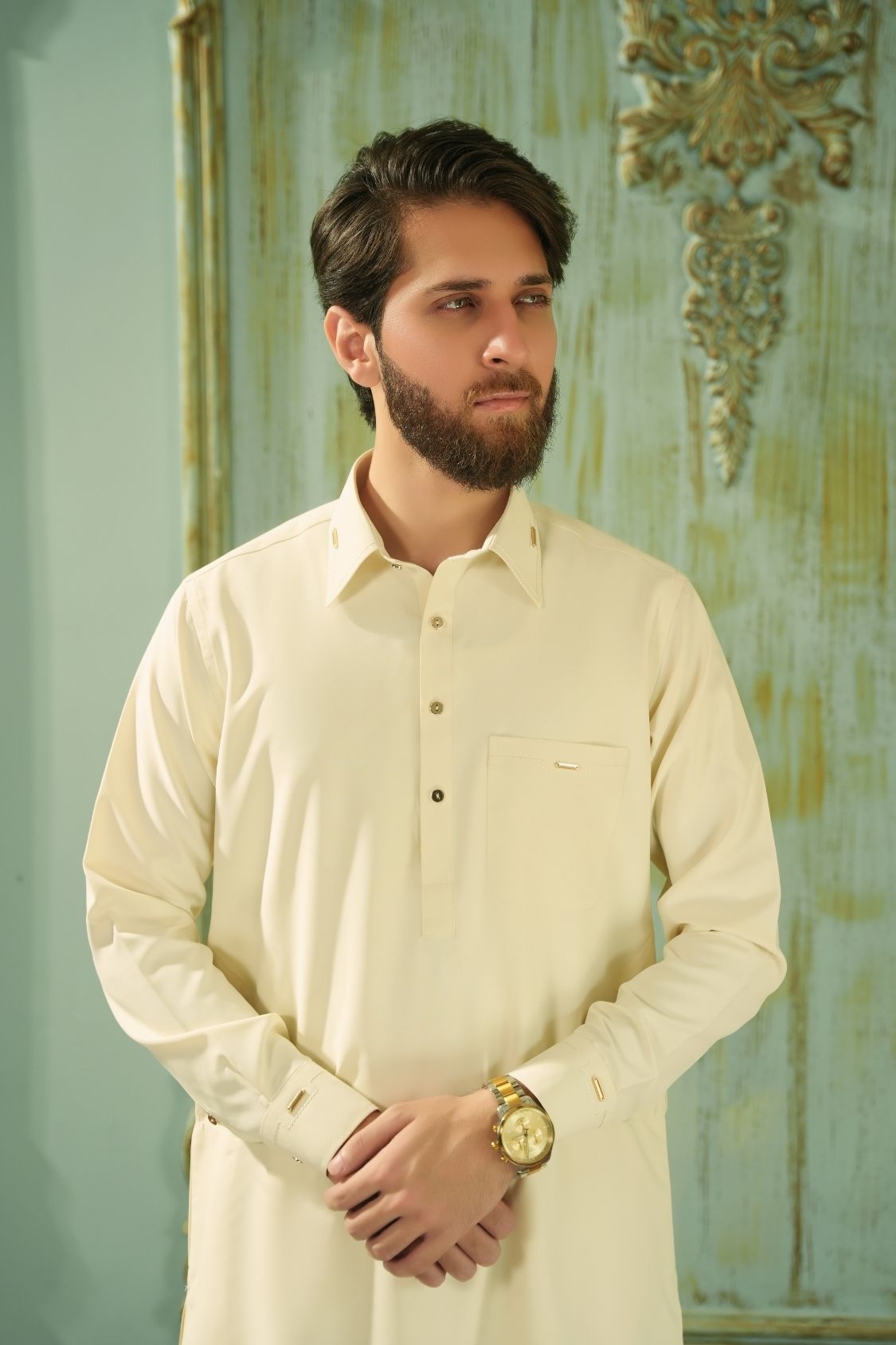 Off-white Stitched Shalwar Kameez