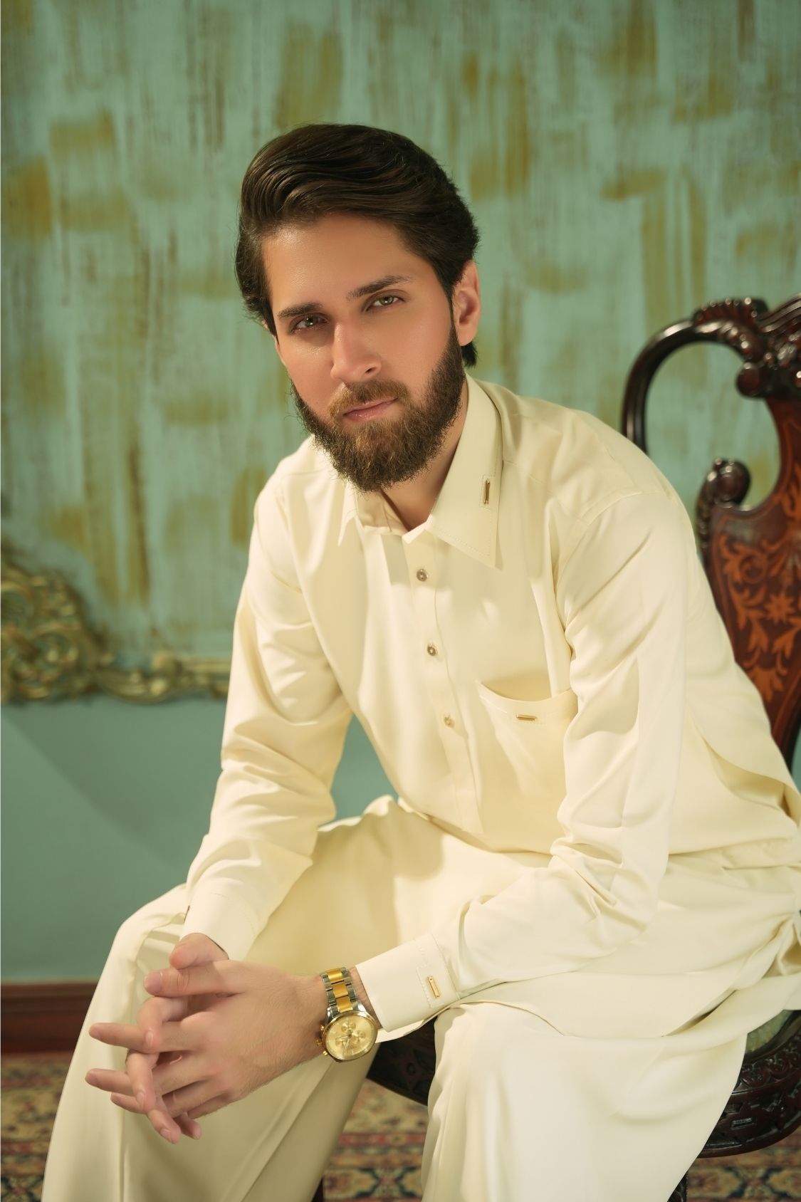 Off-white Stitched Shalwar Kameez