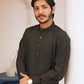 Black Stitched Shalwar Kameez (Ban Collar)