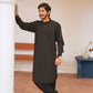 Black Stitched Shalwar Kameez (Ban Collar)