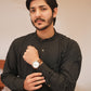 Black Stitched Shalwar Kameez (Ban Collar)