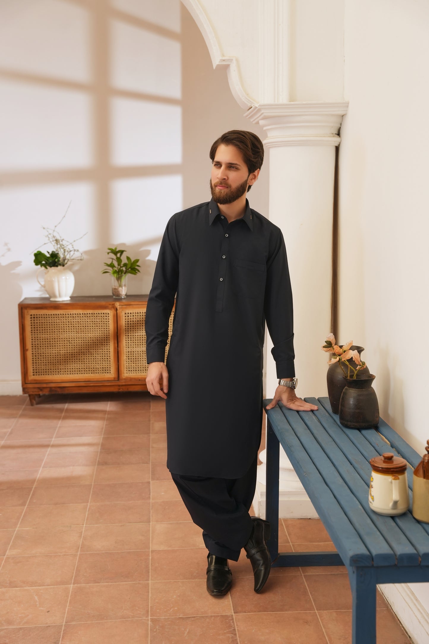 Black Stitched Shalwar Kameez