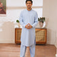 Sky Blue Stitched Shalwar Kameez (Ban Collar)