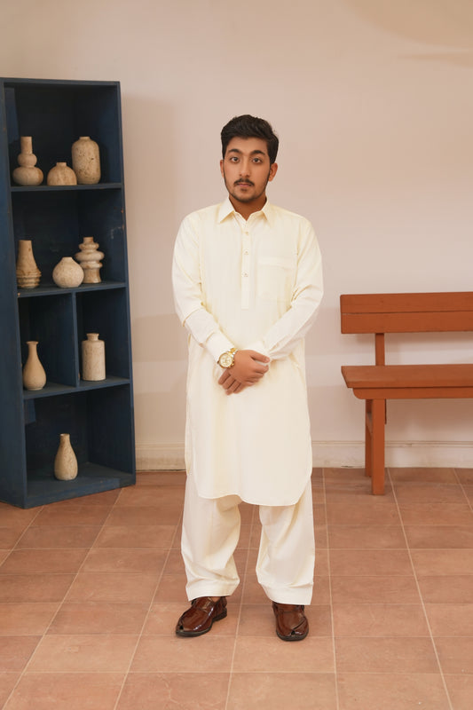 Natural Silk Stitched Shalwar Kameez