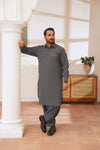 Charcoal Gray Stitched Shalwar Kameez