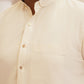 Cream White Stitched Shalwar Kameez (Ban Collar)