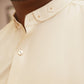 Cream White Stitched Shalwar Kameez (Ban Collar)