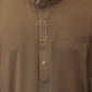 Chestnut Stitched Shalwar Kameez (Ban Collar)