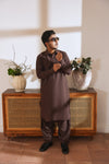 Cognac Stitched Shalwar Kameez