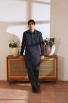 Navy Blue Stitched Shalwar Kameez