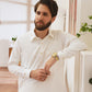 Eggshell White Stitched Shalwar Kameez