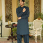 Royal Blue Stitched Shalwar Kameez (Ban Collar)